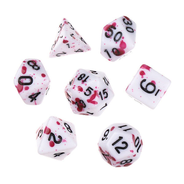 7 kpl / set DND Dice Polyhedral Noppa TAVAALLINEN 5 TAVANINEN 5 ordinary 5