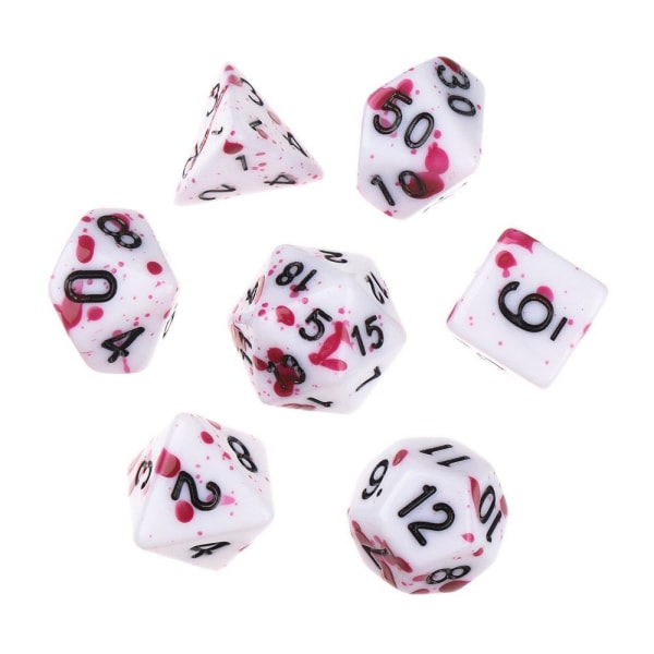 7st/ set DND-tärningar Polyedriska tärningar FÄRG BYTER 4 FÄRG color changing 4