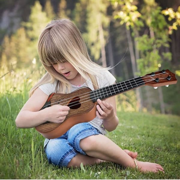 Slumpfärg 1 st Simuleringsgitarr Mini Ukulele 1 1
