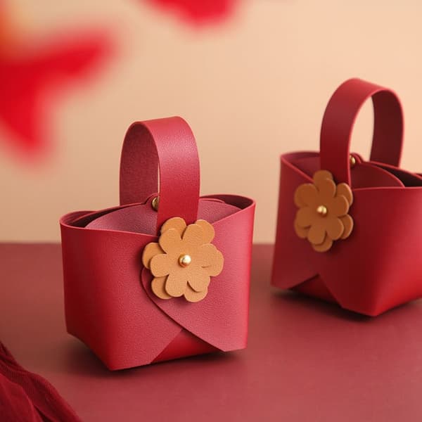 2 Stk Candy Box Håndtaske Box BEIGE Beige