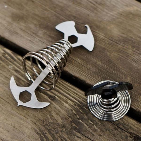 2kpl Spring Fishbone Anchor Telttatapit MUSTA Black