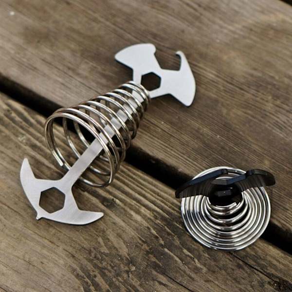 2stk Spring Fishbone Ankerteltplugger SØLV Silver