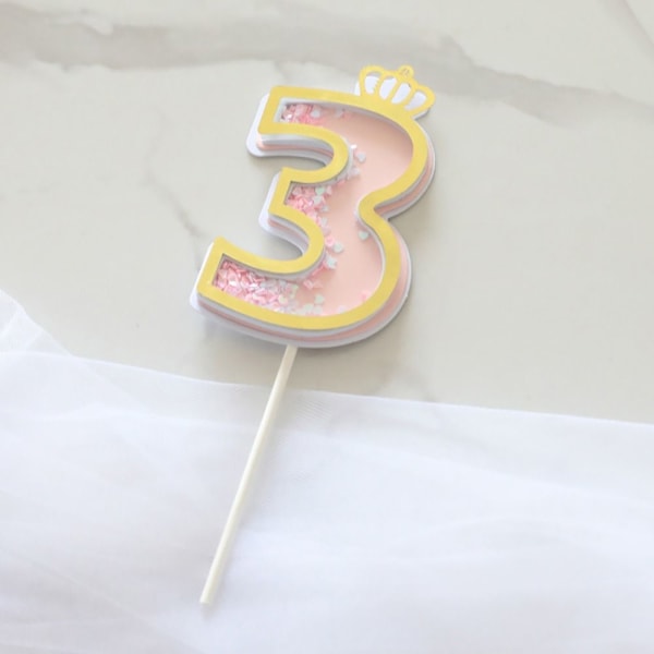 Cake Topper Hyvää syntymäpäivää 5 5 5