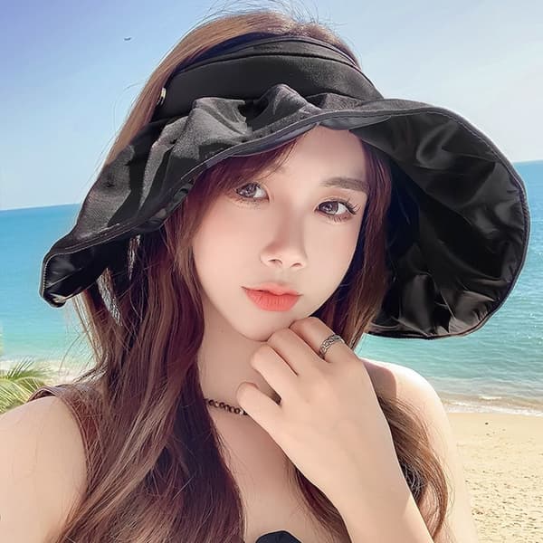 Kvinder Dame Solhat Sammenfoldelig Bucket Hat RØD red