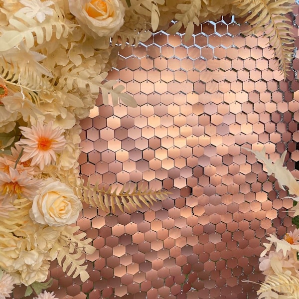 Hexagon Shimmer Board paljettipaneeli ROSE GOLD ROSE GOLD Rose Gold