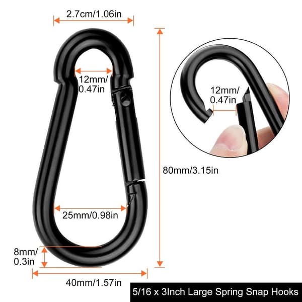 8 Stk Spring Snap Hooks Karabinhage Clip Quick Link Buckle Clip
