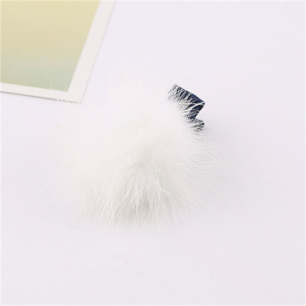 Pom Pom Hårklemme Hårnål HVID White