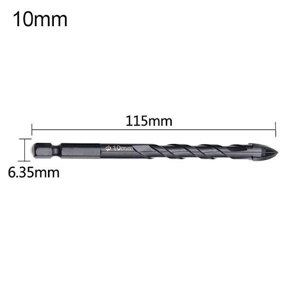 Hårdmetal bor keramiske fliser 10MM 10mm