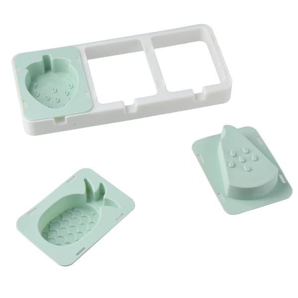 2 stk Popsicle Forme Ice Pop Forme Silikone Bakke green