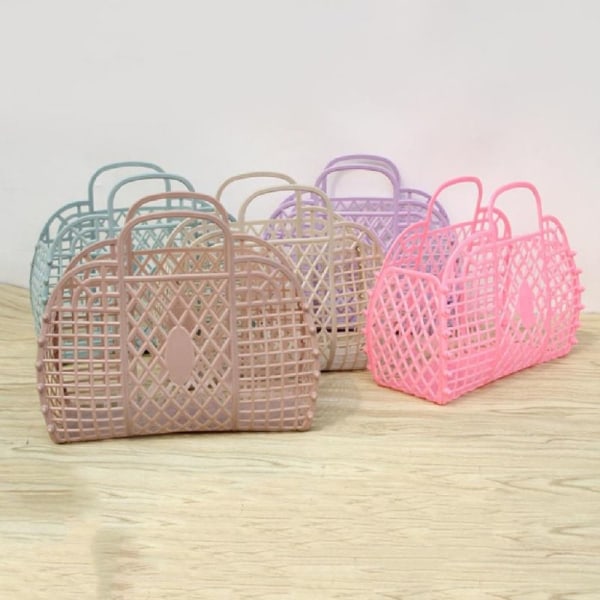 Hulkurv Plast Opbevaringskurv PINK Pink