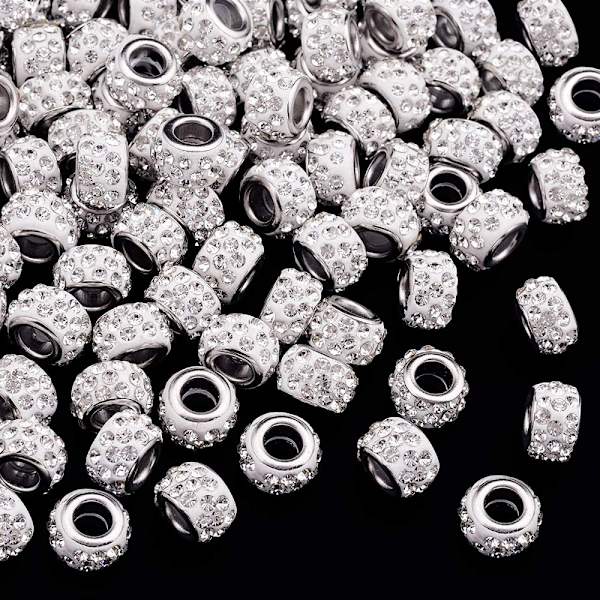 100 kpl eurooppalaisia ​​helmiä Rondelle välihelmiä 5 mm iso reikä