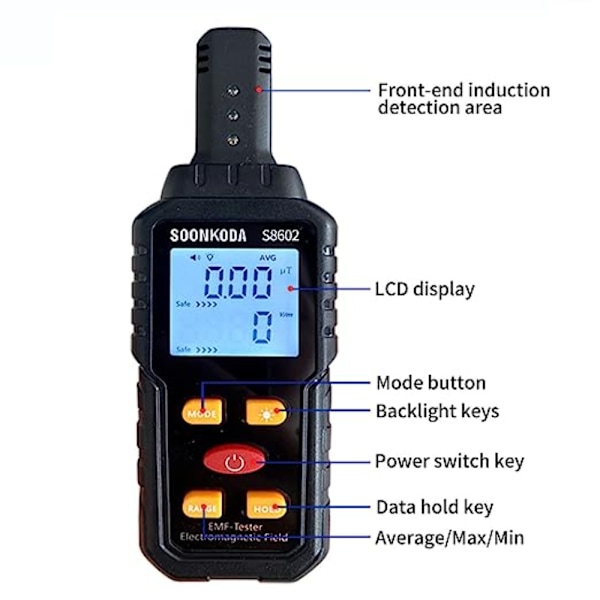 EMF Meter Radiation Detector Meter LCD EMF Detektor