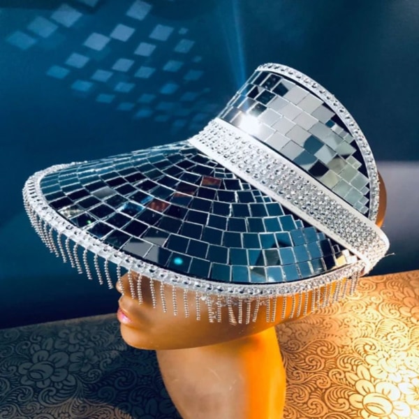 Disco Decor Hats Visir Caps SØLV silver