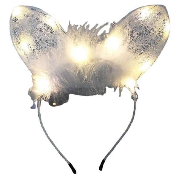 LED Feather Wreath Crown pannebånd 2 2 2