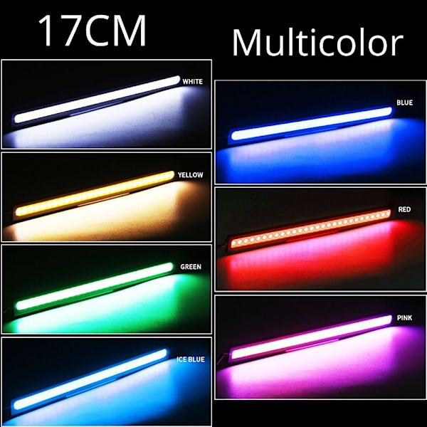 2stk Bil Interiør Lys Strips Lys Bar Lampe GUL YELLOW