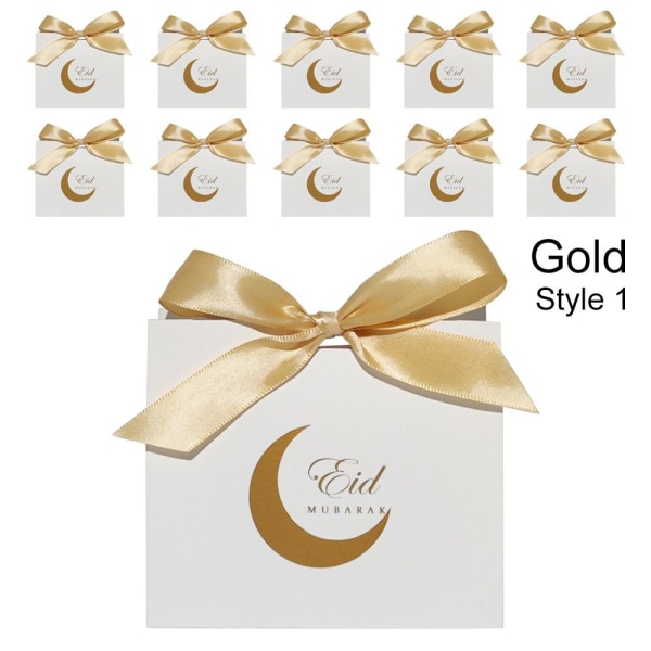 10 stk. Slikæske Gavepose GULD 10 STK STIL 1 10 STK STIL 1 gold 10pcs style 1-10pcs style 1