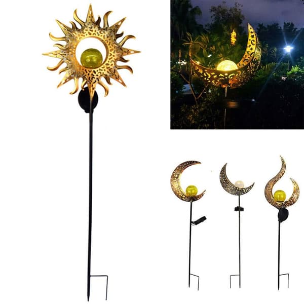 Solar LED Lys Udendørs Landskabslamper BLÅ ILD BLÅ ILD blue fire