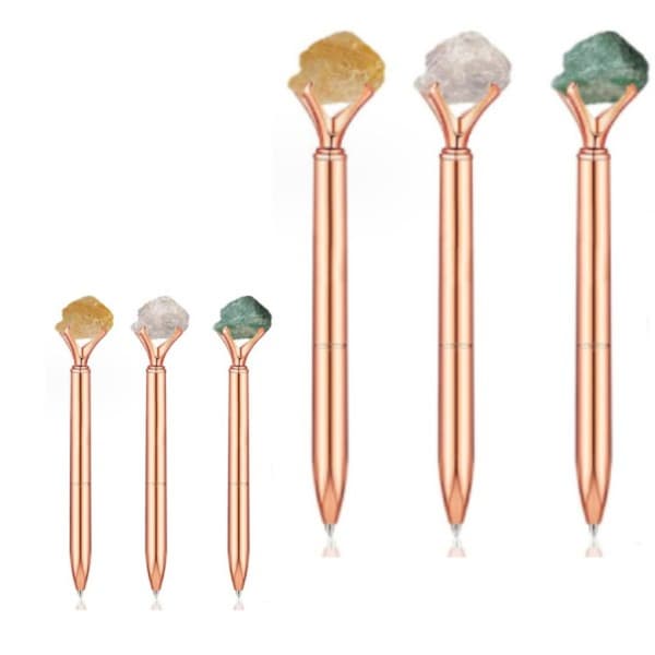 3 stk Kulepenner Skriveutstyr Diamantpenner multicolor M2-2