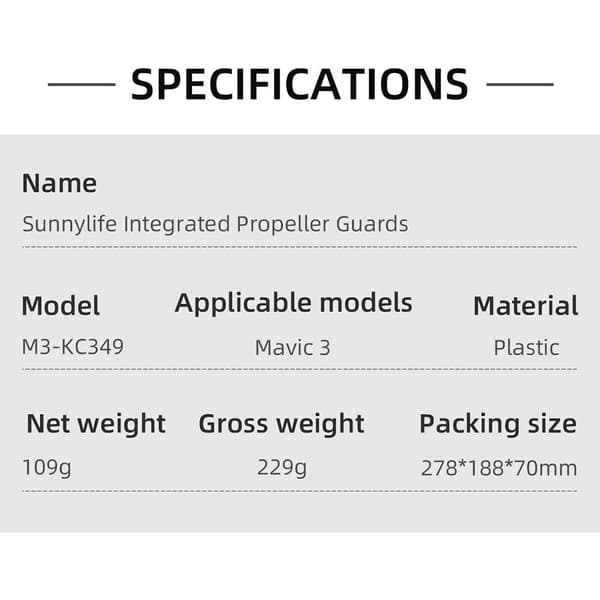 För DJI Mavic 3 Propeller Guard cover