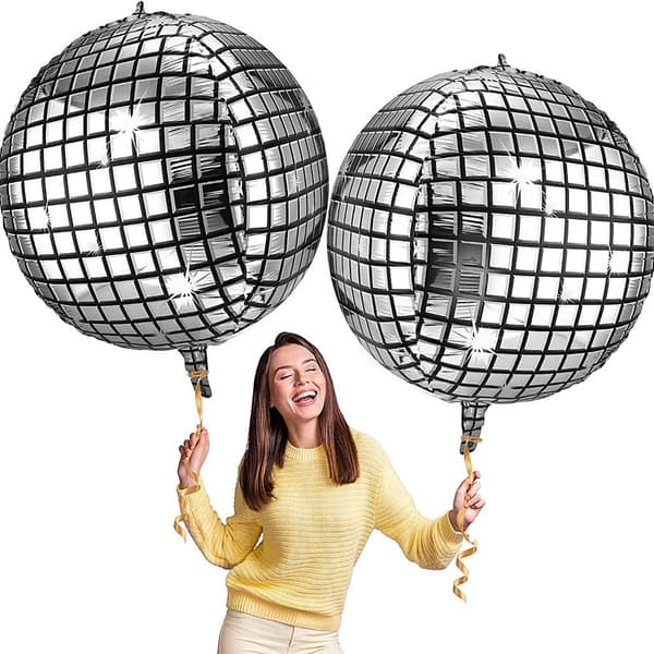 Disco all Balloner til 70'er Tema Disco Fest SØLV SØLV Silver