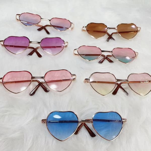 Cute Heart Frame Plush Doll Eyeglasses 7 7 7