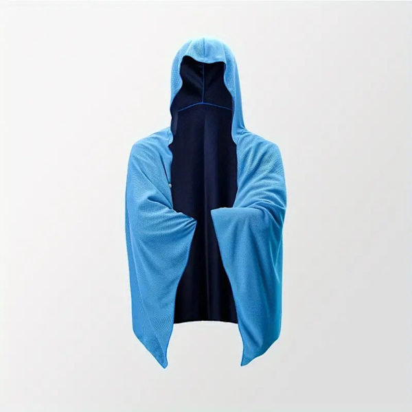 Hurtigtørkende Poncho Poncho badehåndkle SKY BLUE sky blue