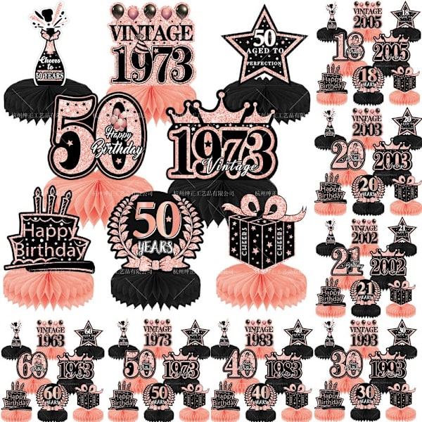 50 års fødselsdagsdekorationer Bordpynt 30TH 30TH 30th