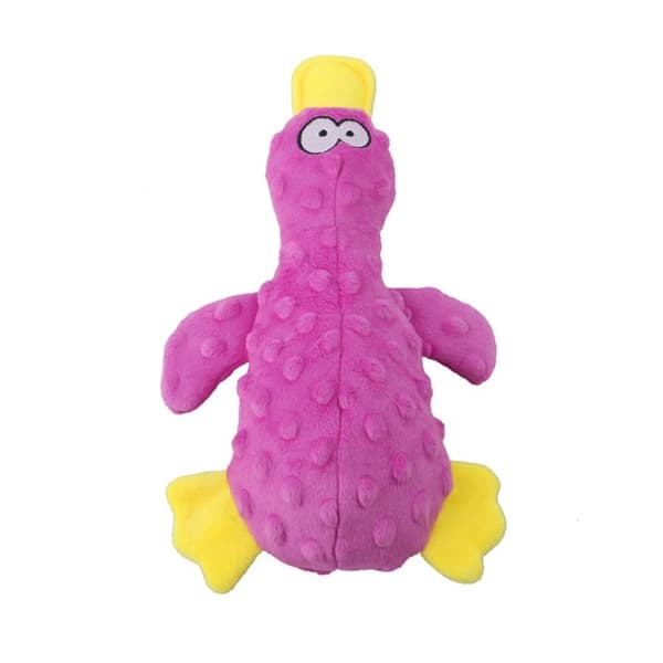 Hundleksaker Plysch Squeaky Duck BLÅ Blue