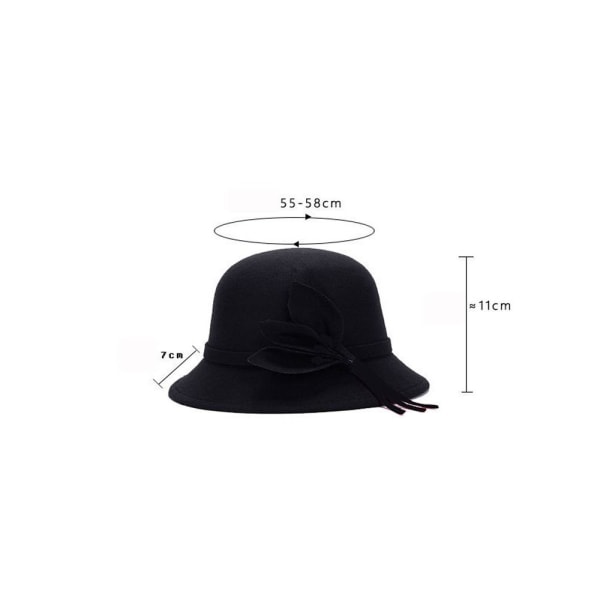 Naisten Naisten Tyttöjen Hattu Huopa Bucket Cap ROSE RED Rose Red