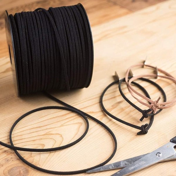 imiteret ruskind lædersnor læder snor strimler håndværk tråd
