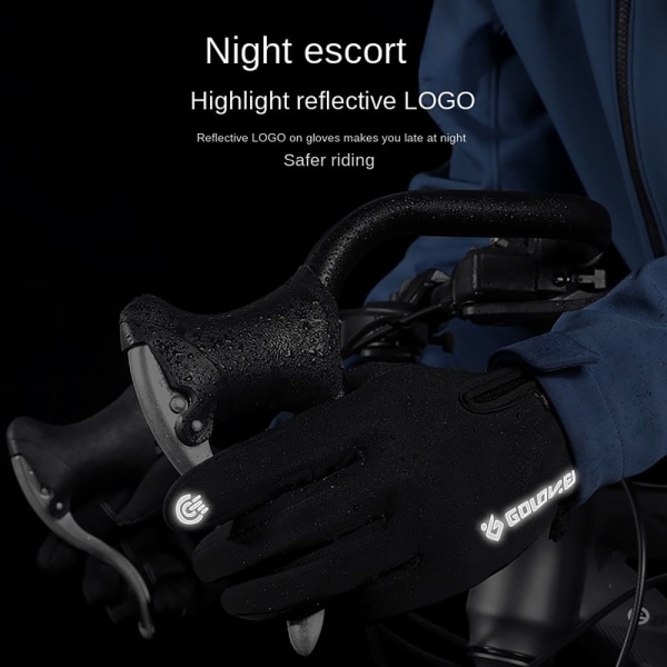 Taktiske vinterhandsker Opvarmede fleecinghandsker SORT M BLACK M