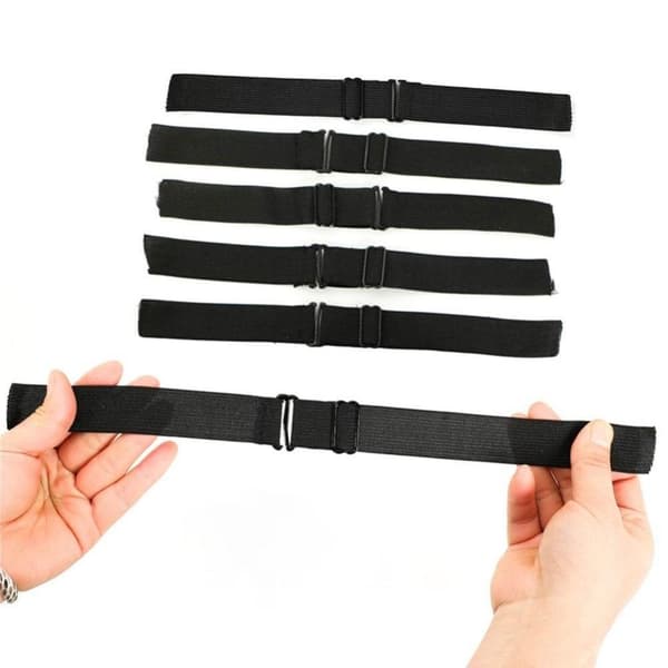 5 stk. paryk fast materiale Elastikbånd SORT 3.5CM 3.5CM black 3.5cm-3.5cm