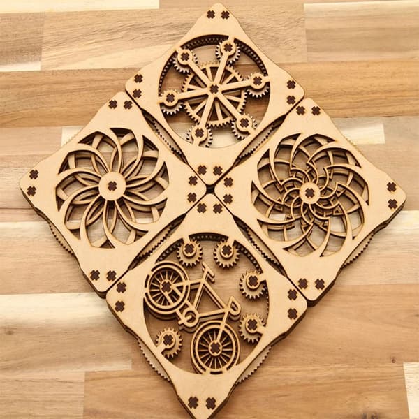 Lotus Flower Drink Coasters Trækopmåtte 2 2 2