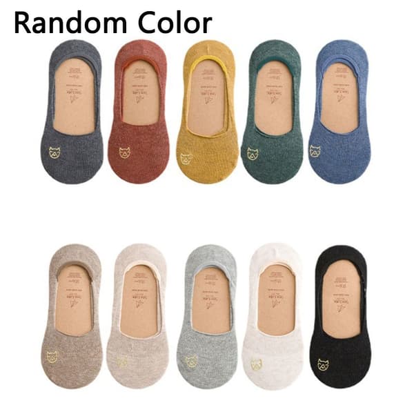 Usynlige broderistrømper Bådstrømper Ankelsokker Random Color