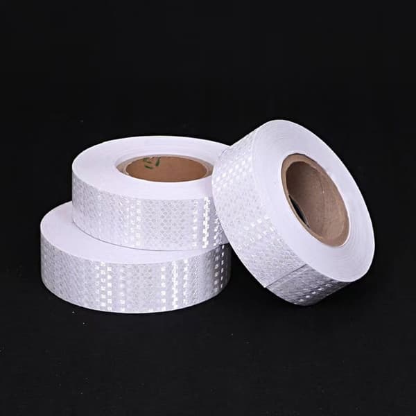 Reflextejp Silver & Vit Rand Säkerhetsmarkeringstejp