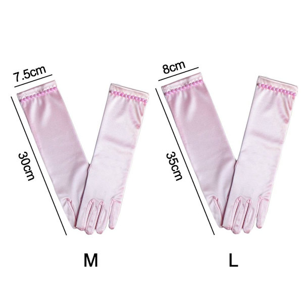 Bryllupshansker Prinsessehansker ROSE RED M Rose red M