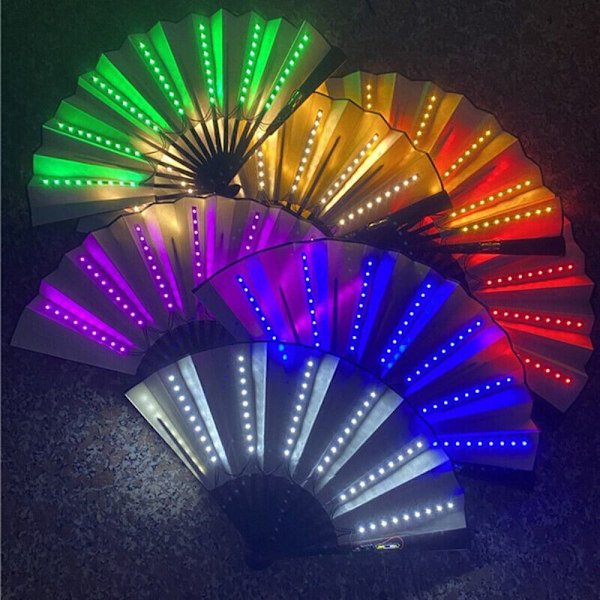 Luminous Folding Fan Led Play Fans GUL yellow