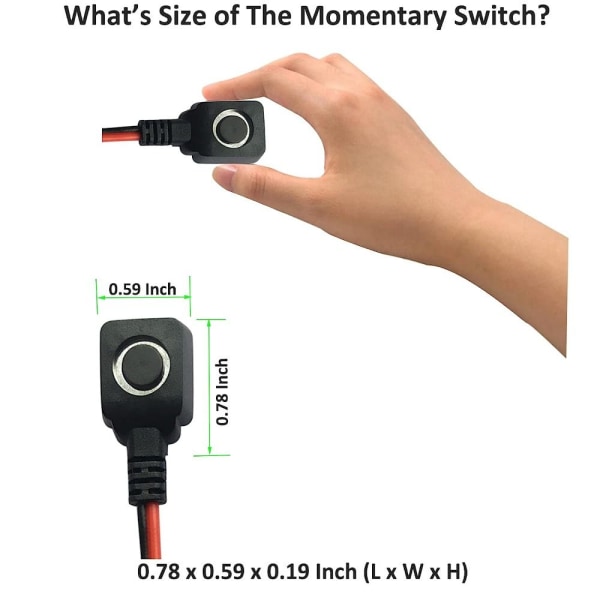 Momentan Push Button Switch Klistra in Installation Switchar Bil