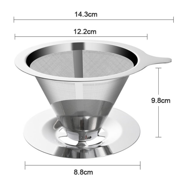 Kaffefilter Kaffe Drip Mesh 600 MESHL-MED BAS L-MED BAS 600 MeshL-With Base