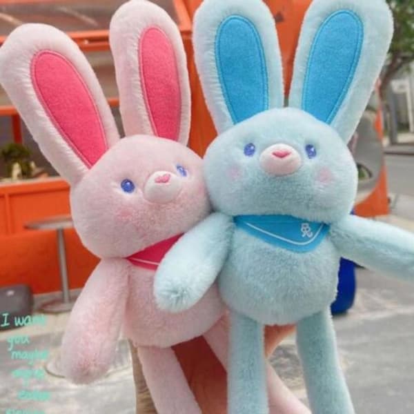 Bunny Toy Rabbit Nyckelring BLÅ Blue