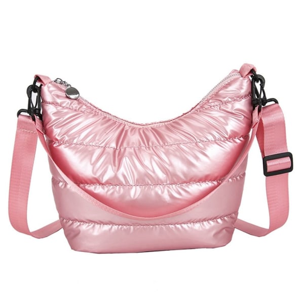 Puffer Tote Bag Quiltad Puffy Handväska ROSA pink