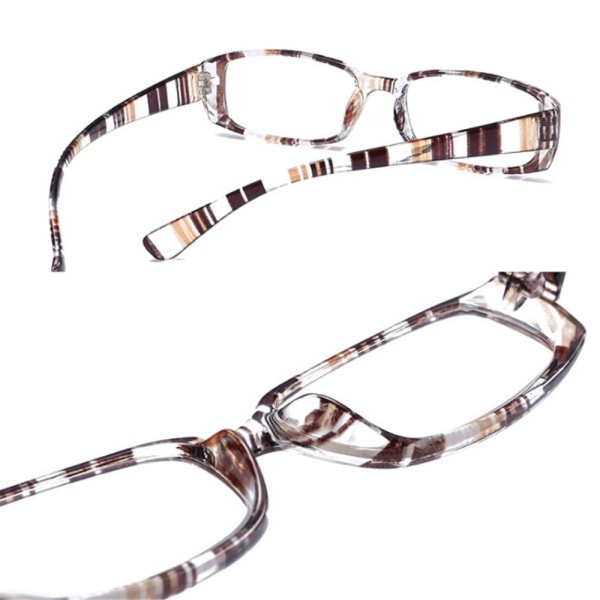 Läsglasögon Presbyopic Eyewear Retro Båge ROSA RAND +100 pink stripe