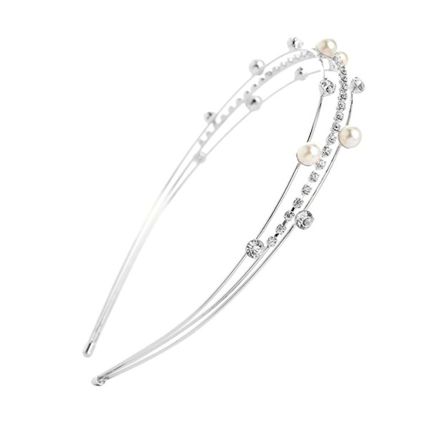 Rhinestone Hårbøyle Brudehårtilbehør SILVER1 SILVER1 Silver1
