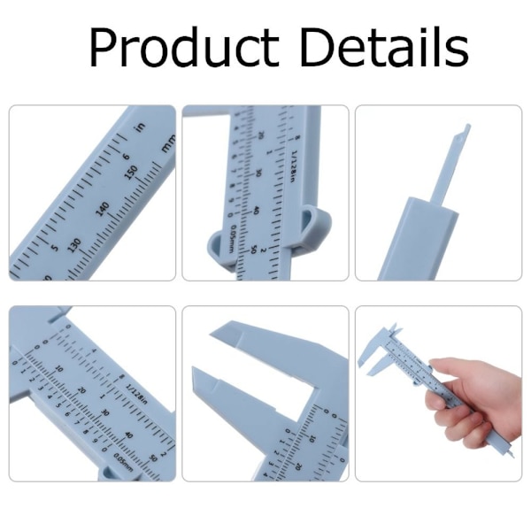 10 Pack Mini Caliper Vernier Caliper Dobbeltskala