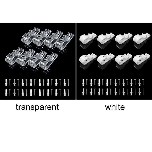 8st Fixeringskrok Fixed Clip VIT white