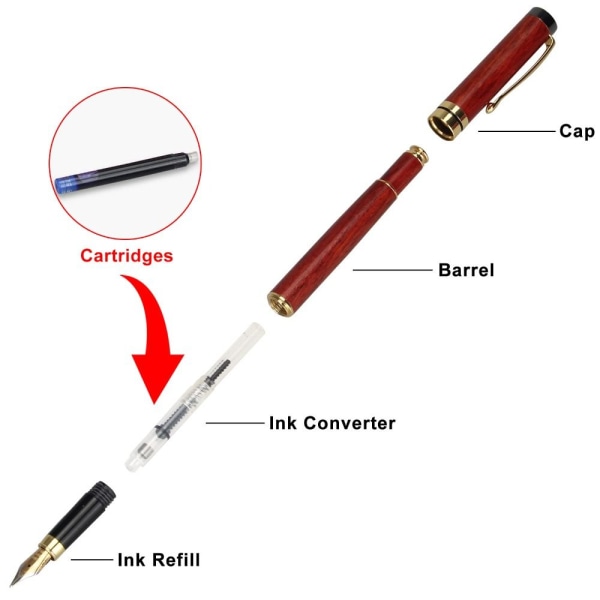 Penna Reservoarpenna Svart Klassisk Penna