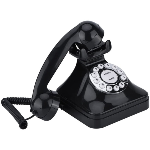 Vintage fast telefon i retrostil hemtelefon med sladd