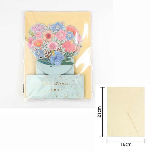 3D Pops-up Bukett Pappersblommor 4 4 4