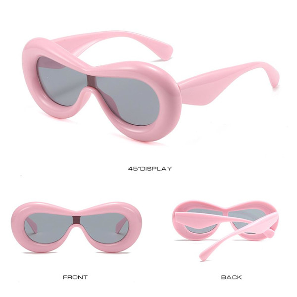 Y2K Solbriller Rød Lip Shape ROSA Pink