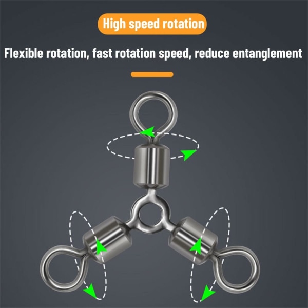 20 kpl/erä Pyörivien kalastusvälineiden liitin 7 7 7